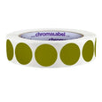 Dot Circle Stickers in 1 inch size in Olive