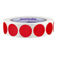 Dot Circle Stickers in 1 inch size in Red