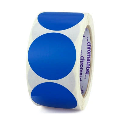 Circle Dot Stickers in 2 inch size in Dark Blue