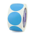 Circle Dot Stickers in 2 inch size in Light Blue