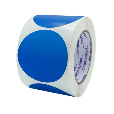 Circle Dot Stickers in 3 inch size in Dark Blue