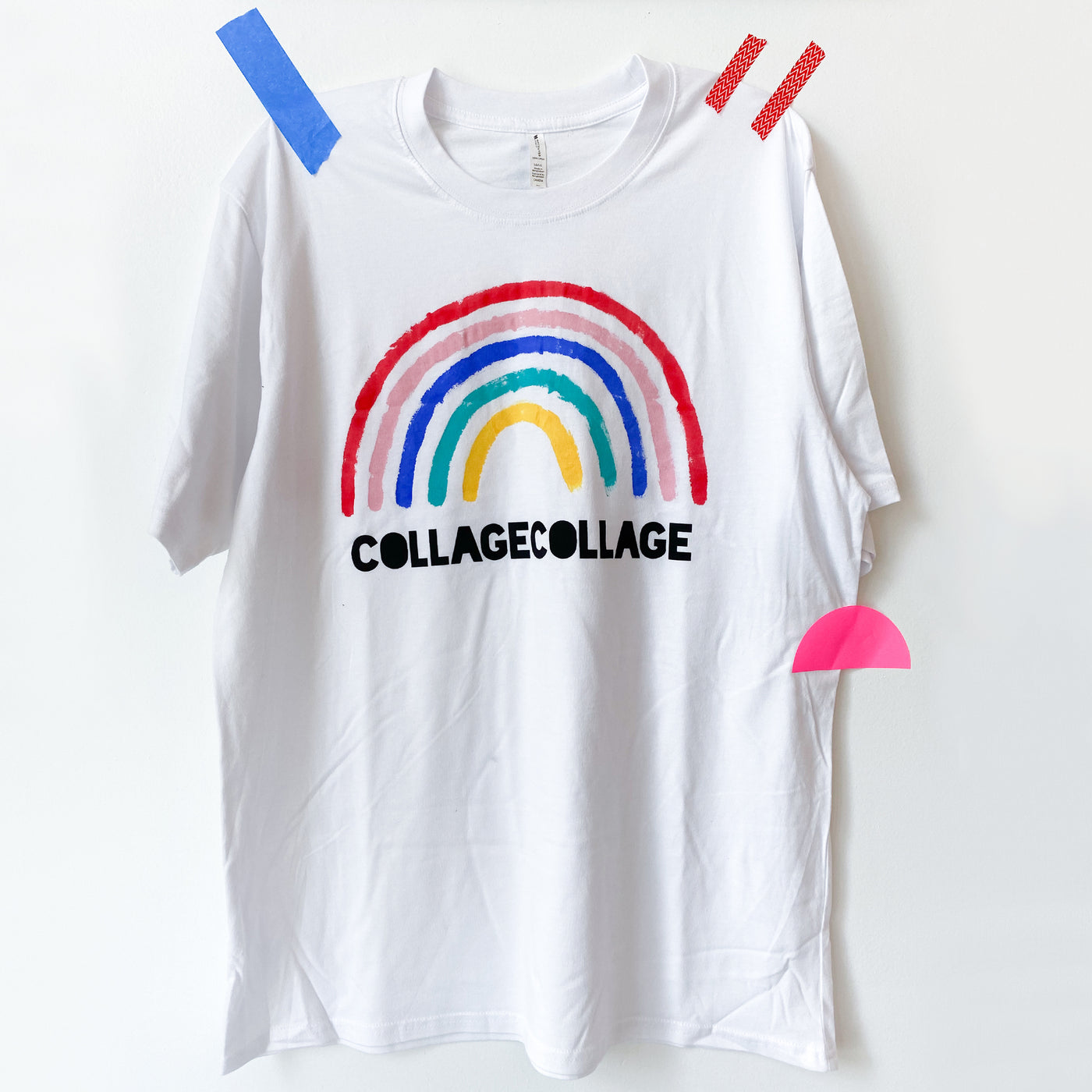 Collage Collage rainbow t-shirt in adult size large