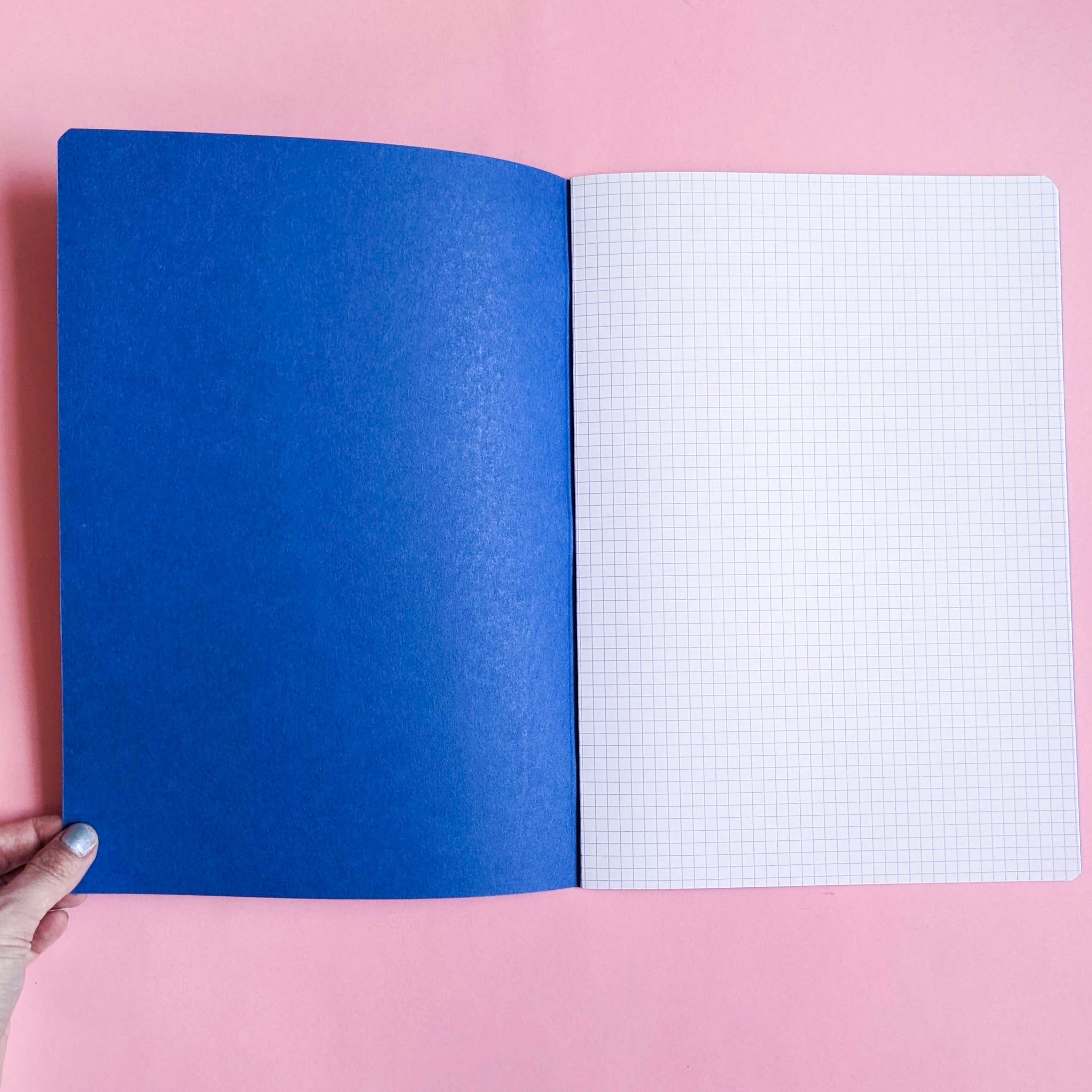 Composition Book Graph Paper 5x5mm, Blue Cover Collage Collage