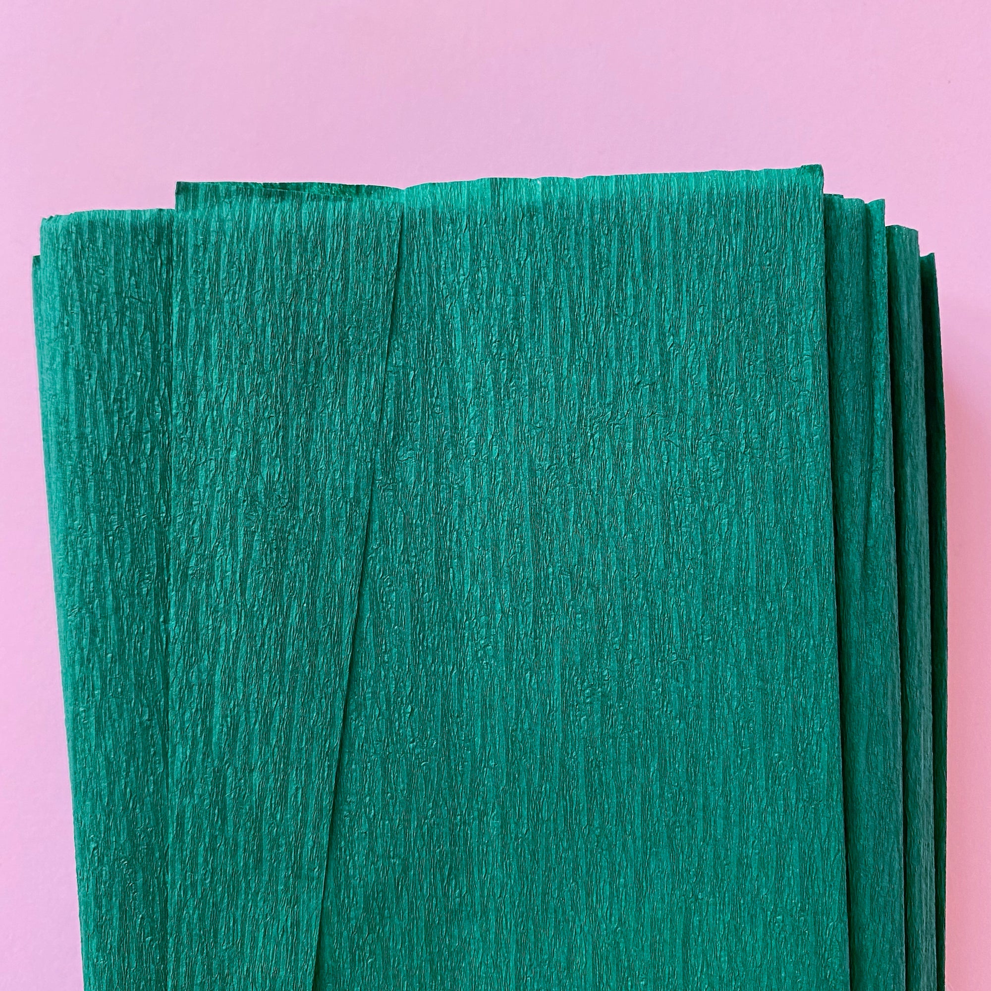 Crepe Paper Folds in Dark Green
