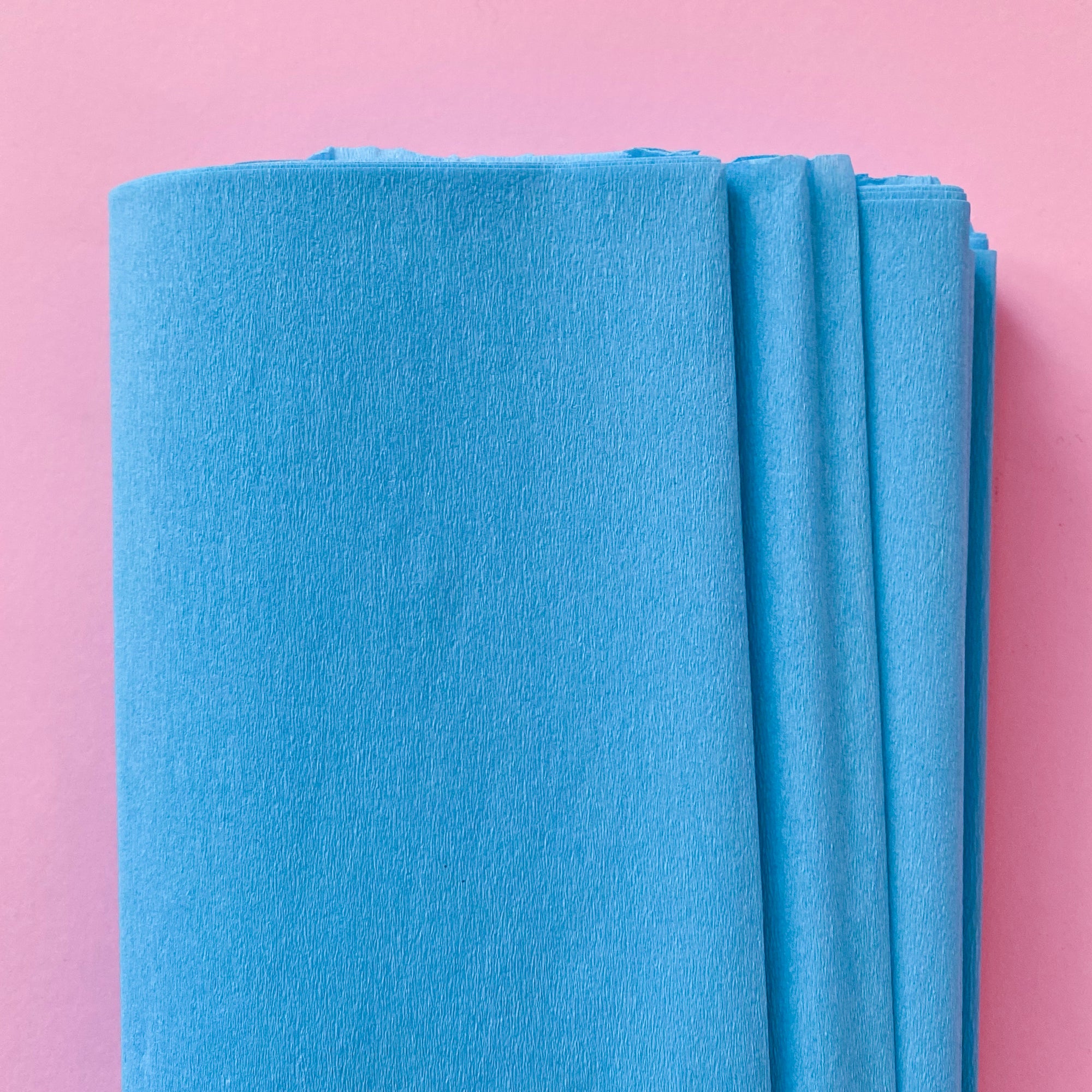 Crepe Paper Folds in Light Blue