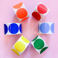 Dot Circle Stickers in 3 inch size in a rainbow of colors
