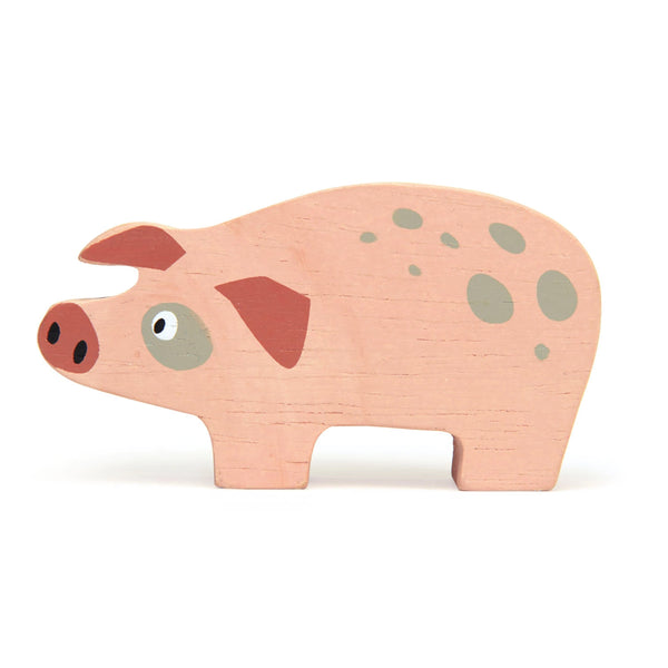 Wooden Farmyard Pig toy for kids made of eco-friendly wood