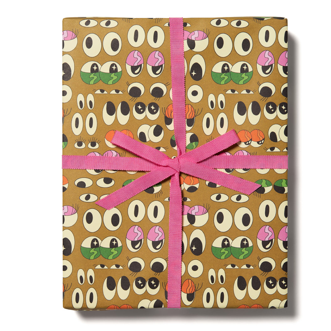 Eyeballs Gift Wrap from Red Cap Cards Illustrated by Krista Perry