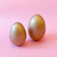 Golden Hollow Wooden Eggs in Duck or Goose Size