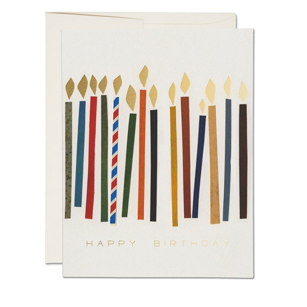 Happy Birthday Candles Greeting Card by Red Cap Cards and Illustrated by Christian Robinson