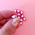 Heart Star Purple Plastic Beads
