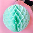 Honeycomb Ball Decoration in mint and 14 inches