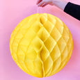 Honeycomb Ball Decoration in yellow and 14 inches