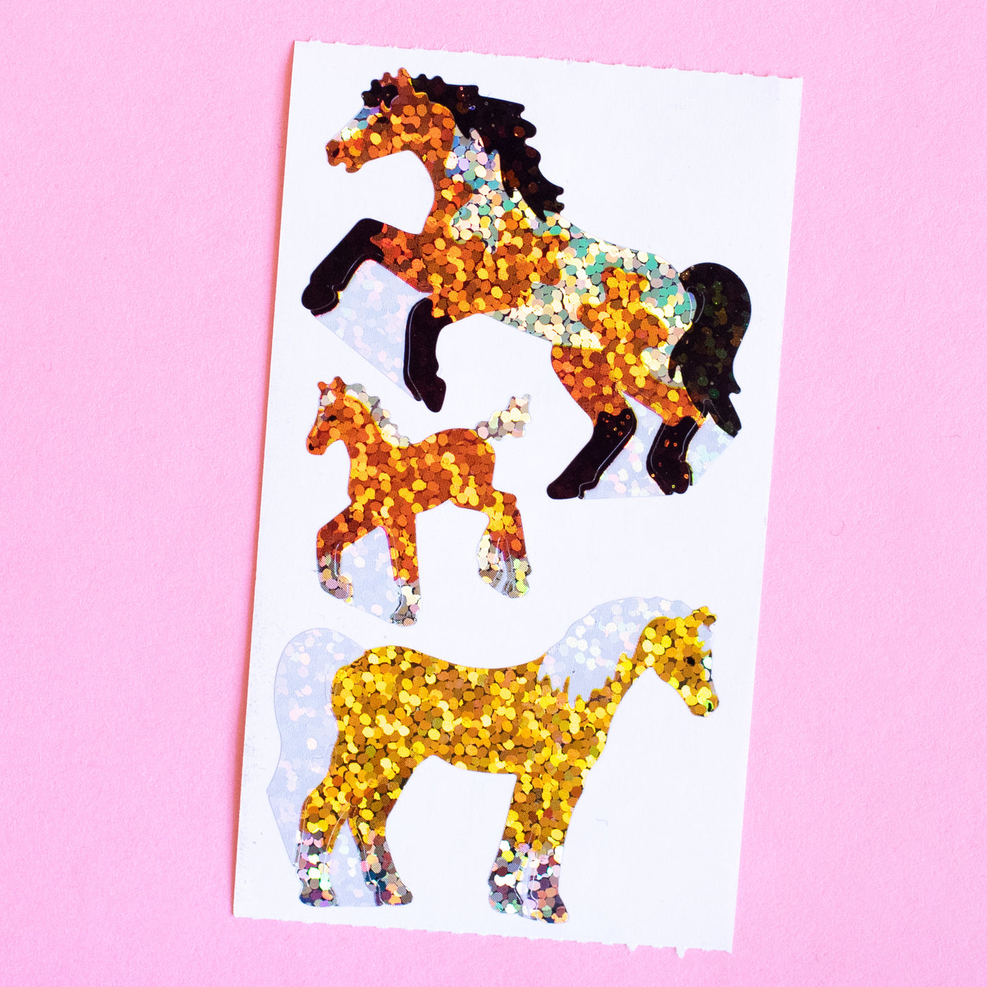 Horses Prismatic Stickers