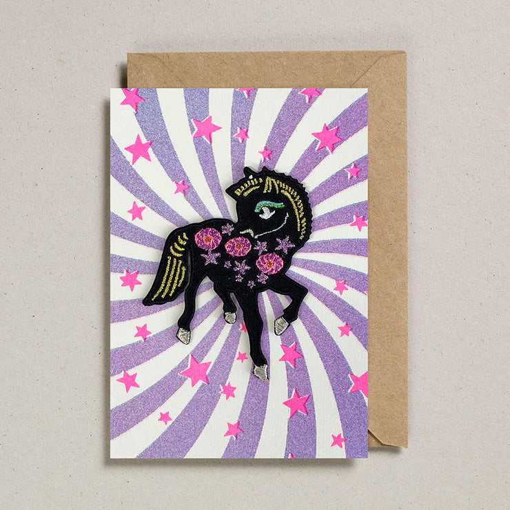 Iron on Patch Greeting Card - Pony