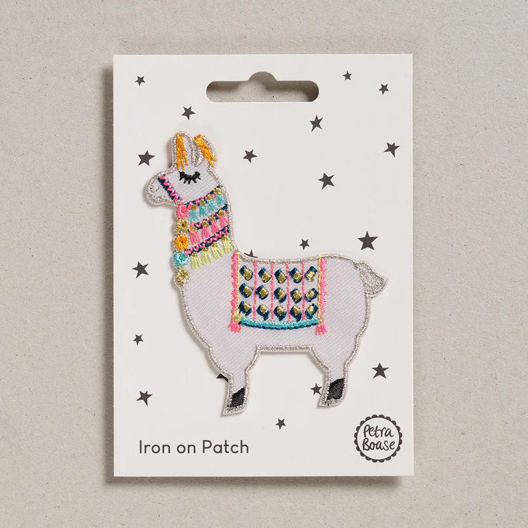 Iron on Patch Llama with colorful details