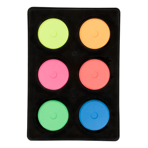 Mini Tempera Paint Puck - Set of 6 Neon Colours