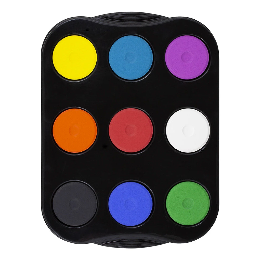 Mini Tempera Paint Puck - Set of 9 Basic Colors
