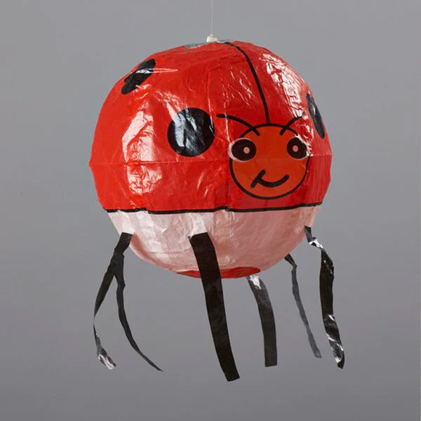 Red Ladybug Japanese Paper Ball Balloon by Petra Boase