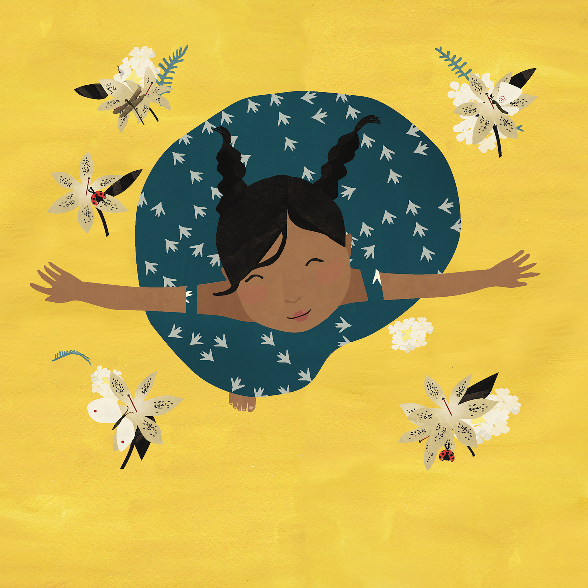 Julie Flett I Feel The Sun Dance on My Face Art Print