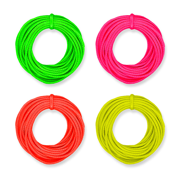 Leatherette Round Jewelry Cord in 4 Neon Colors