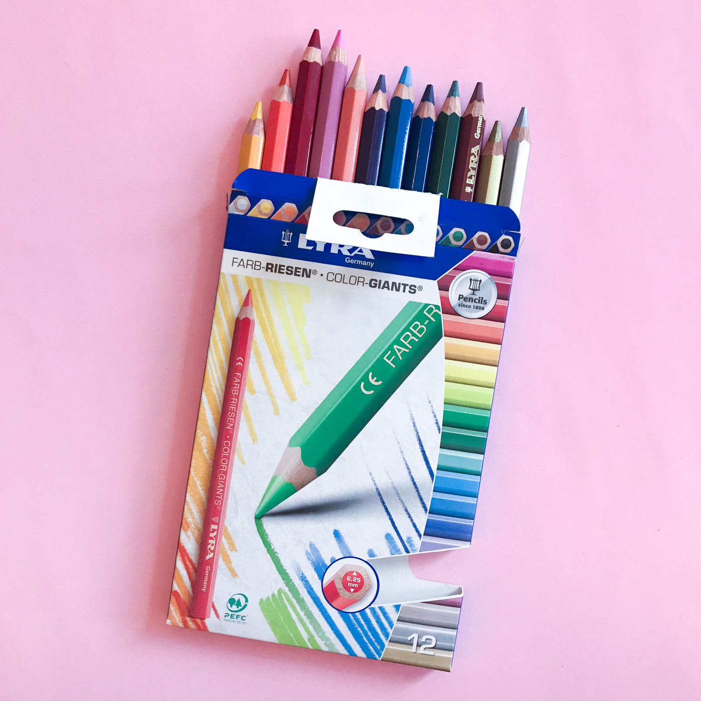 Lyra Color Giants Lacquered Set of 12 Pencils