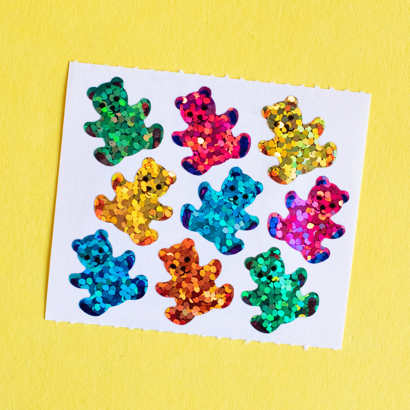 Micro Teddy Bears Prismatic Stickers