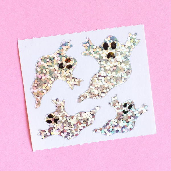 Mini Ghosts Prismatic Stickers