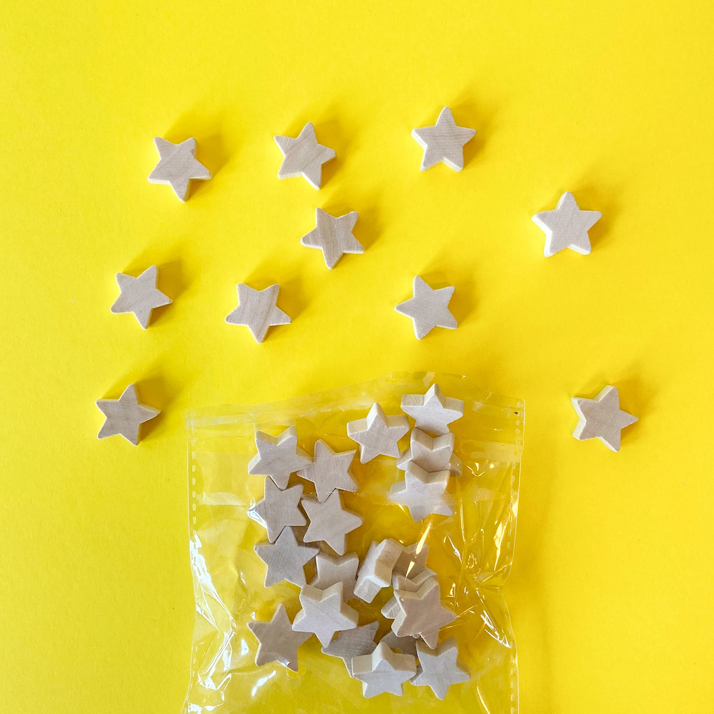 Mini Thick wood Stars for Crafting
