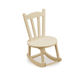 Miniature wood dollhouse armless rocking chair