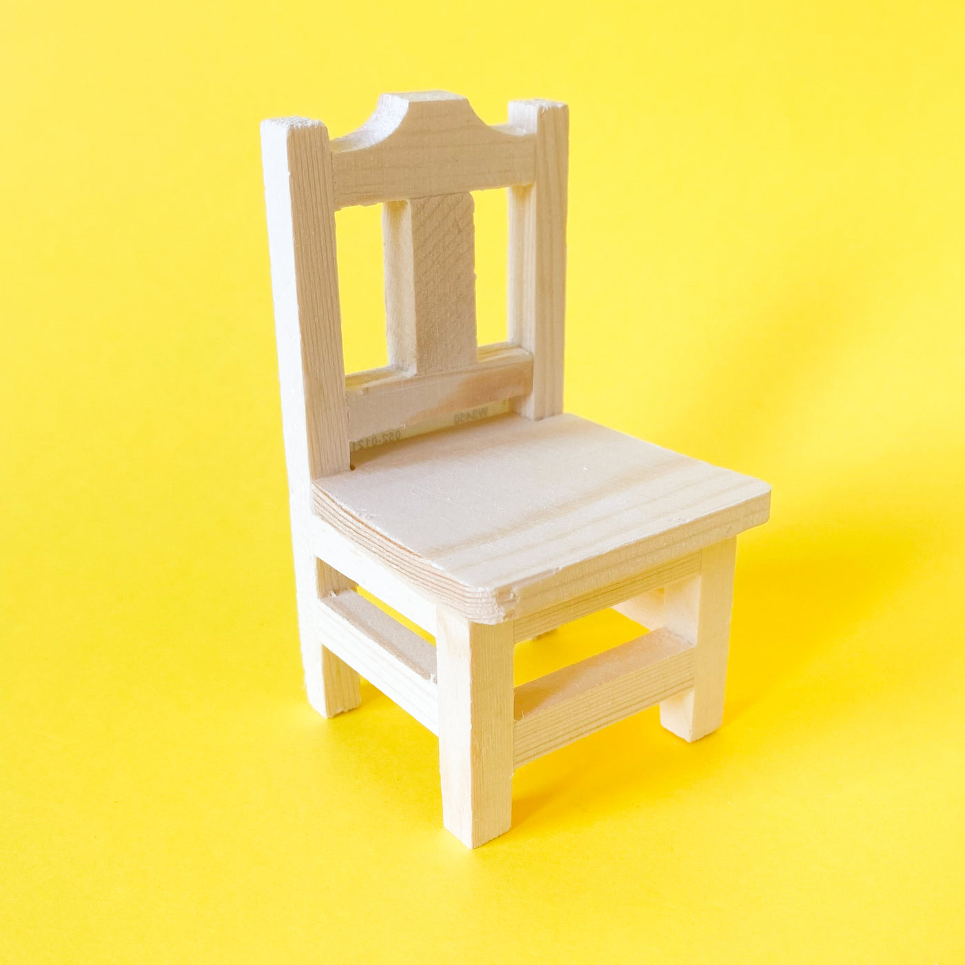 Miniature Wooden Dining Chair in unfinished wood