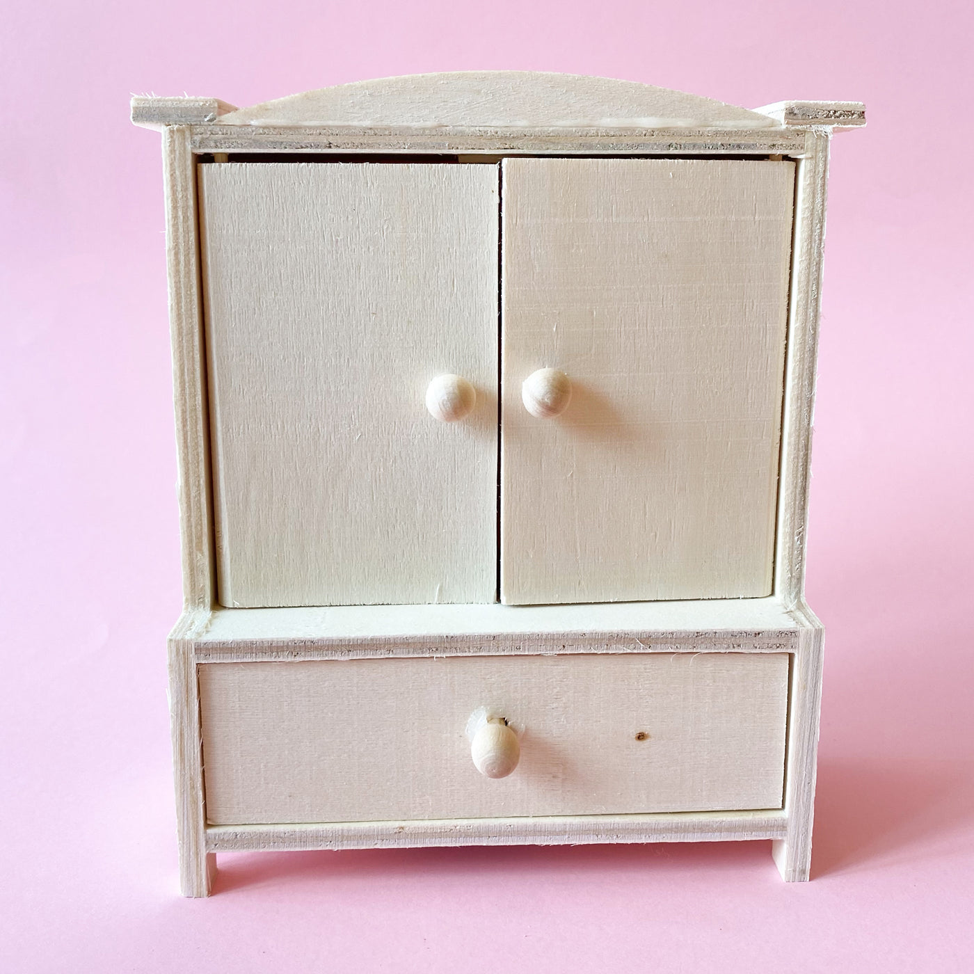 Miniature Paintable Wood Dresser for Dollhouses or Fairy Gardens