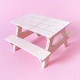 Miniature Wooden Picnic Table in unfinished wood