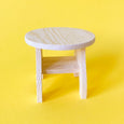 Miniature Wooden Round Table in unfinished wood