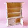 Miniature Wooden Buffet Hutch in unfinished paintable wood