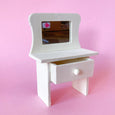 Miniature Wooden Dresser with Acrylic Mirror