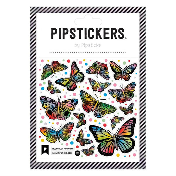 Multicolor Monarchs Stickers with rainbow butterflies