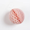 Honeycomb paper ball decoration in light pink color and 4" in size by petra boase