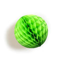 Honeycomb paper ball decoration in lime color and 4" in size by petra boase