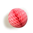 Honeycomb paper ball decoration in rose pink color and 4" in size by petra boase