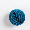 Honeycomb paper ball decoration in teal color and 4" in size by petra boase