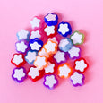 Flower Star Plastic Beads (Set of 25)
