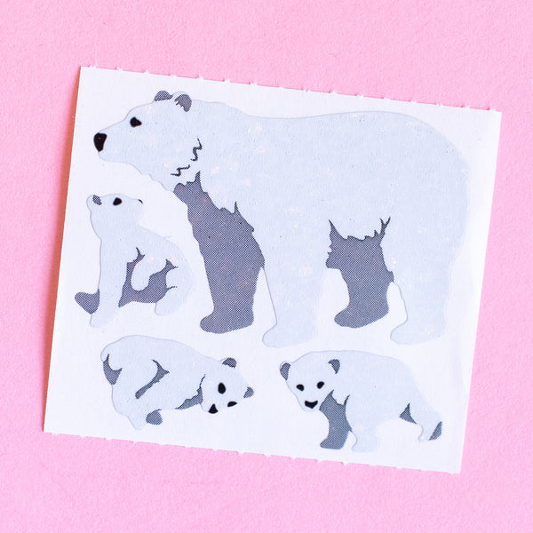 Polar Bears Prismatic Stickers