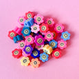 Flower Happy Face Beads (Set of 10 Mixed)