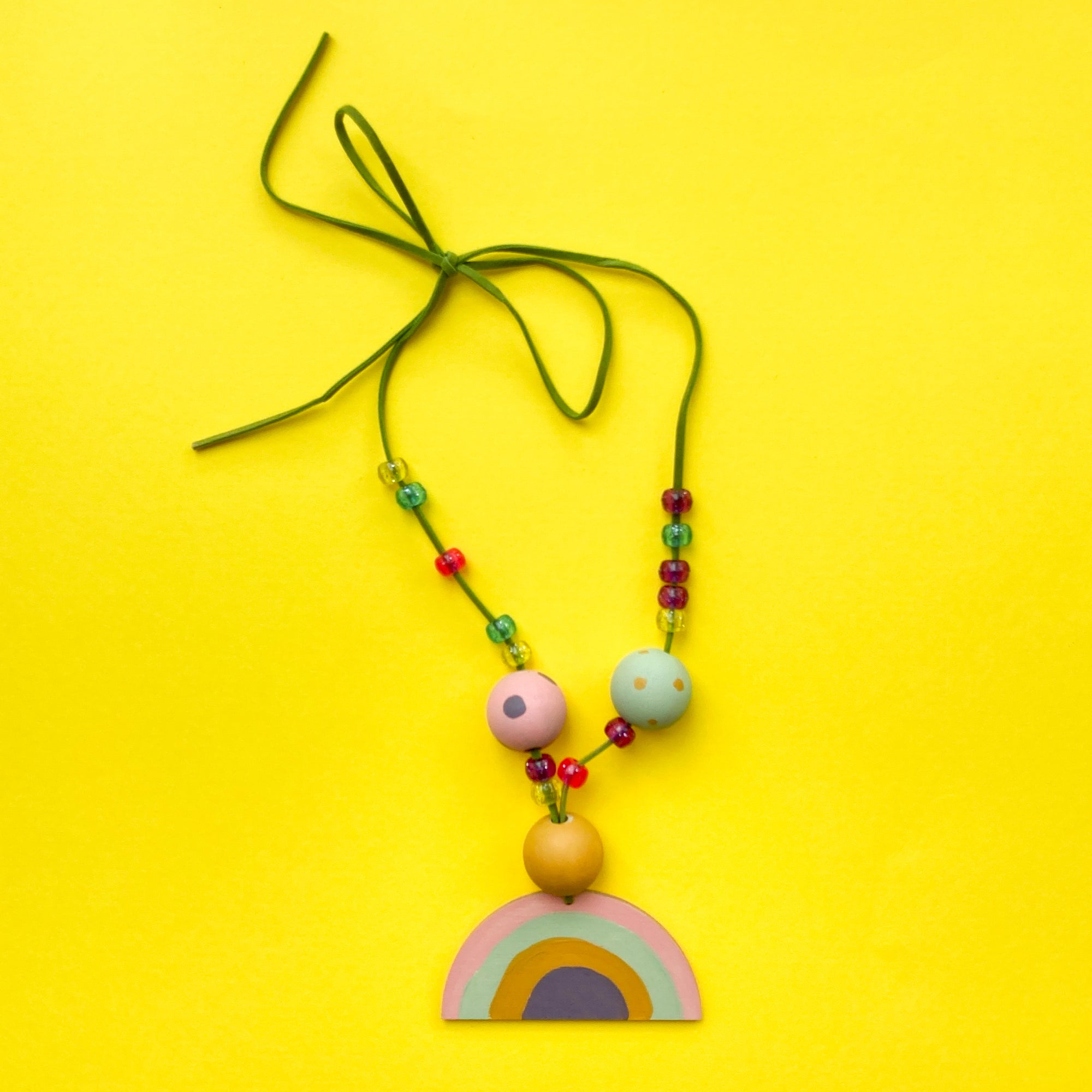 Rainbow and Bead Necklace Craft Kit for Kids