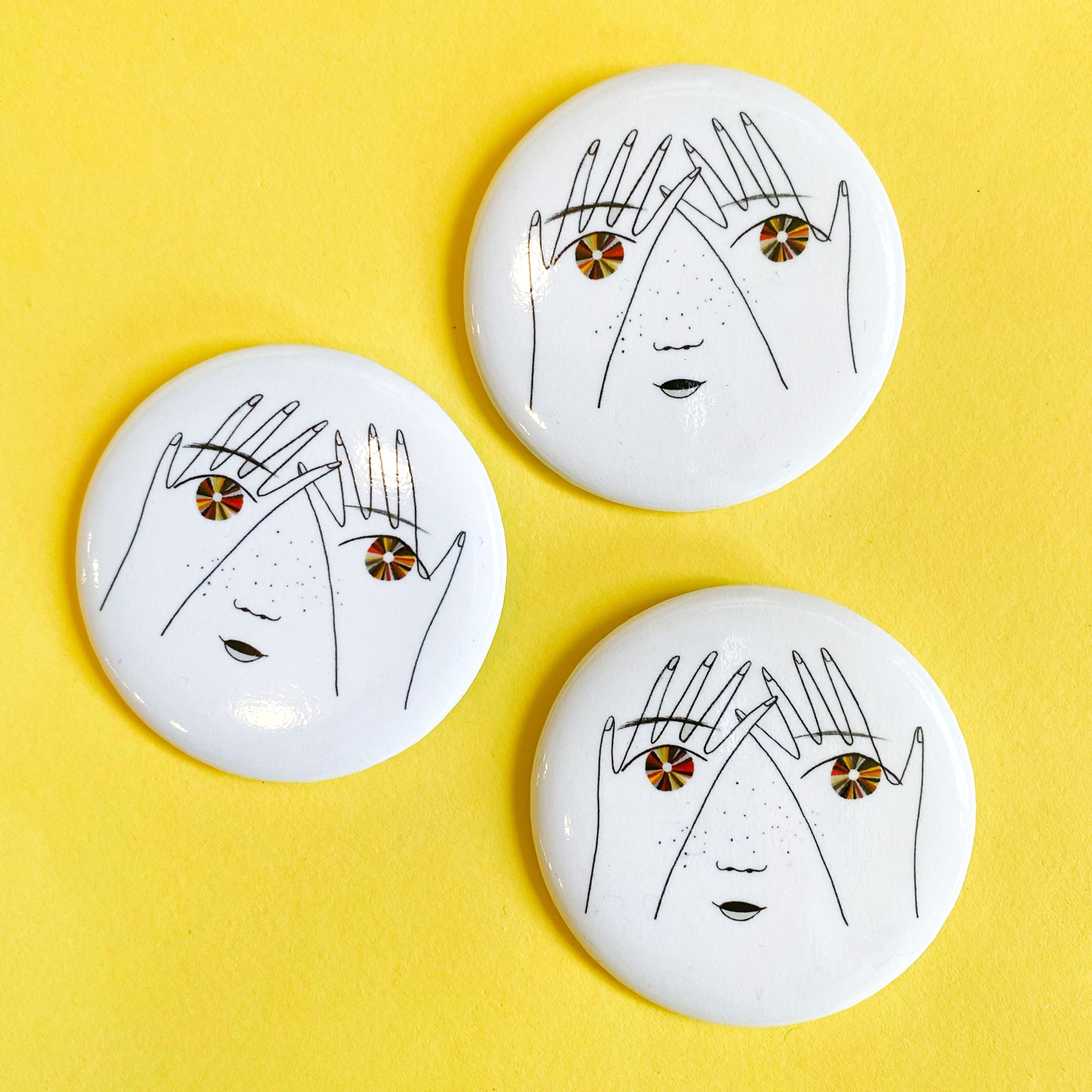 Rainbow Eyes Pin by Chelsea O’Byrne