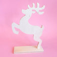 Wooden Paintable Holiday Reindeer on a Stand