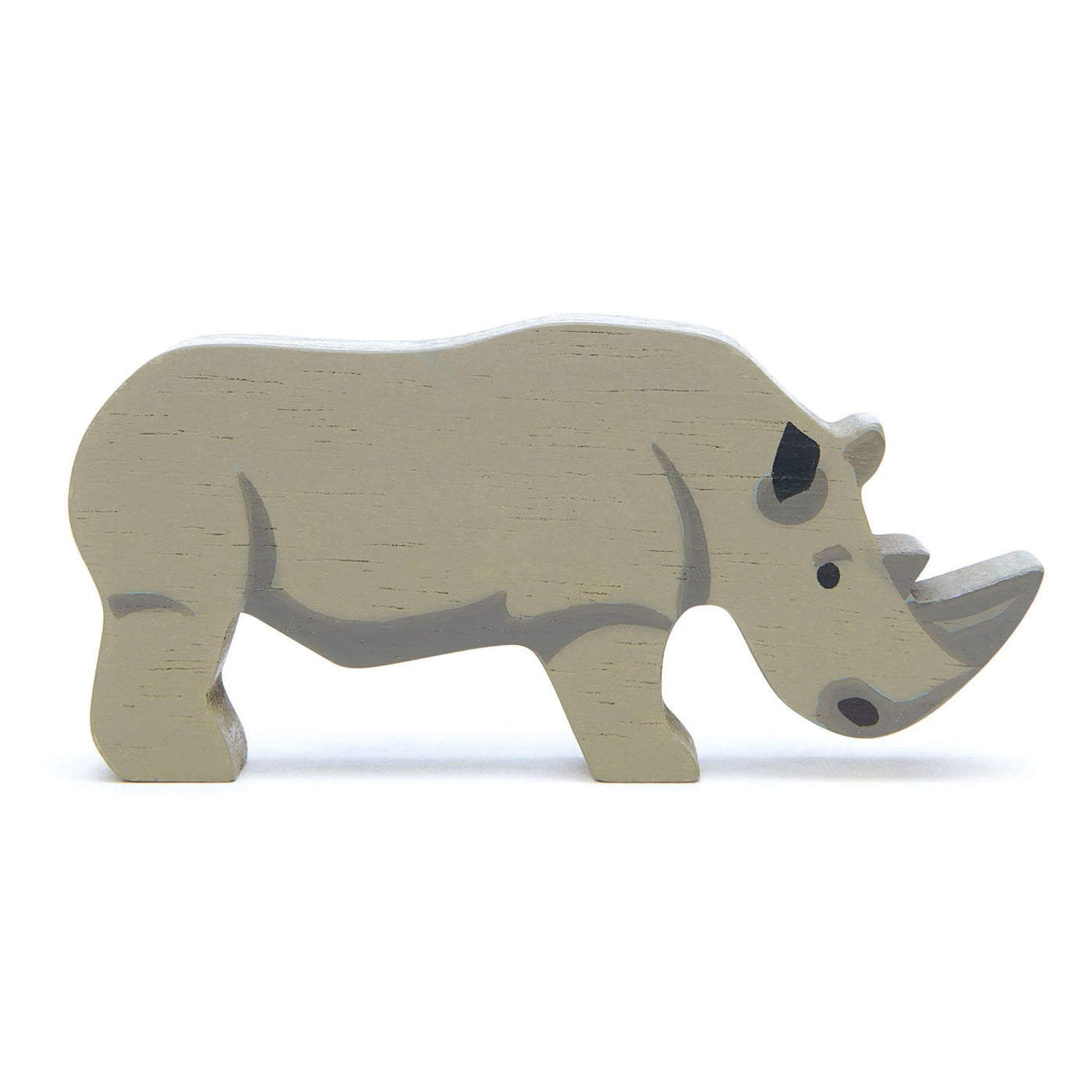 Wooden safari rhinoceros toy for kids made of eco-friendly wood