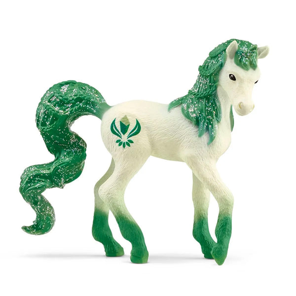 Schleich bayala Collectible Unicorn Emerald Toy Figurine in Green and White