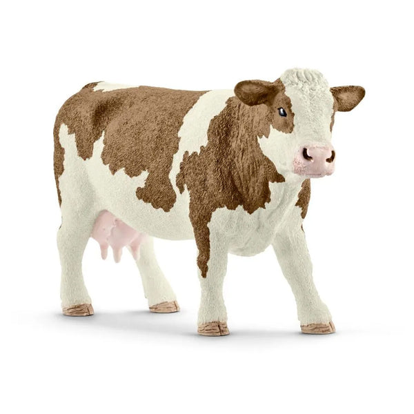 Schleich Farm World Simmental Cow Toy Figurine